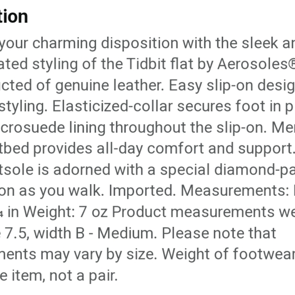 Aerosoles Tidbit Leather Red Open / Peep Toe Flat Dress Slipper Sandal Shoes 6.5 - Picture 13 of 15